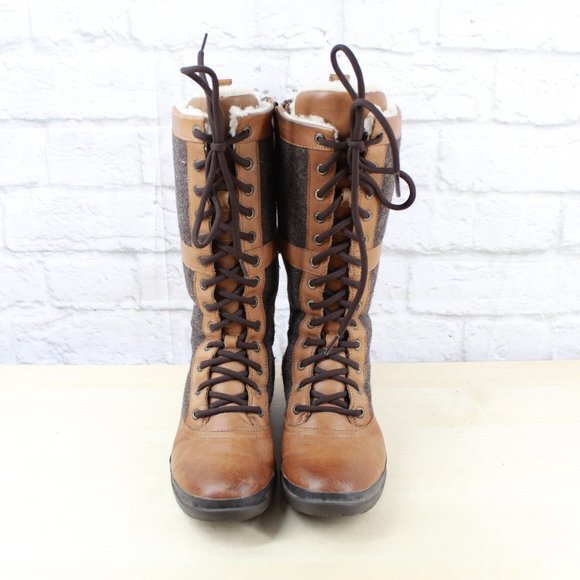 UGG Australia Elvia Waterproof Leather Wool Boots - Picture 5 of 9